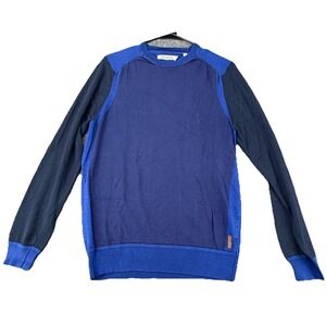 Ben Sherman mens knit sweater size‎ M navy blue crew neck cotton